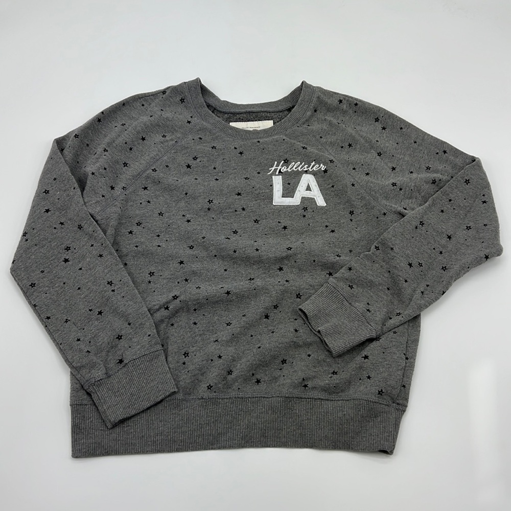 New Grey sweater with Black stars spots by Hollister
